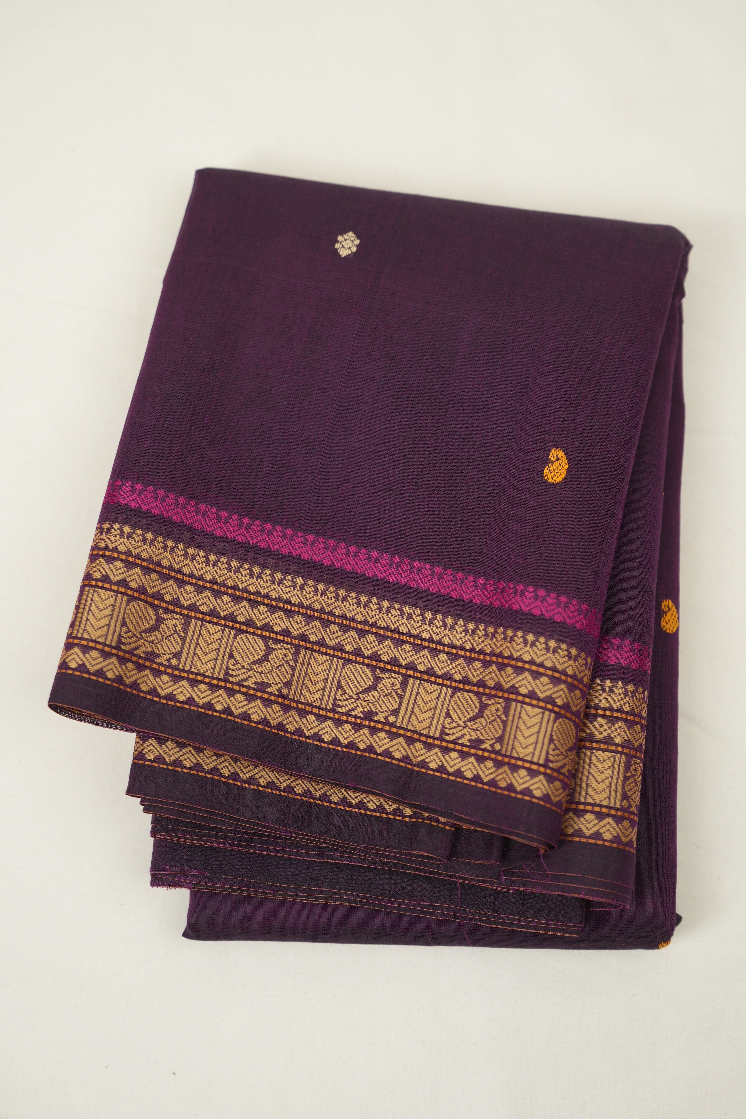 Voilet Kanchi Cotton Saree - SRVKCS1407