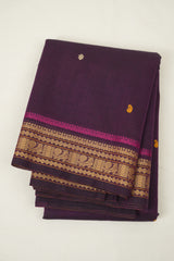 Voilet Kanchi Cotton Saree - SRVKCS1407