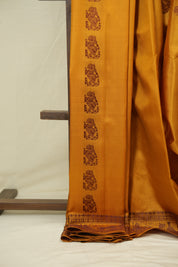 Mustard Baluchari Silk Saree - SRMBSS01