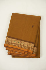 Mustard Kanchi Cotton Saree - SRMKCS1452