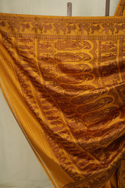 Mustard Baluchari Silk Saree - SRMBSS01