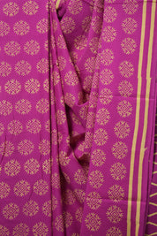 Cream Pink HBP Cotton Saree - SRCPCS3004