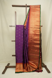 Purple Gadwal Silk Saree - SRPGSS650