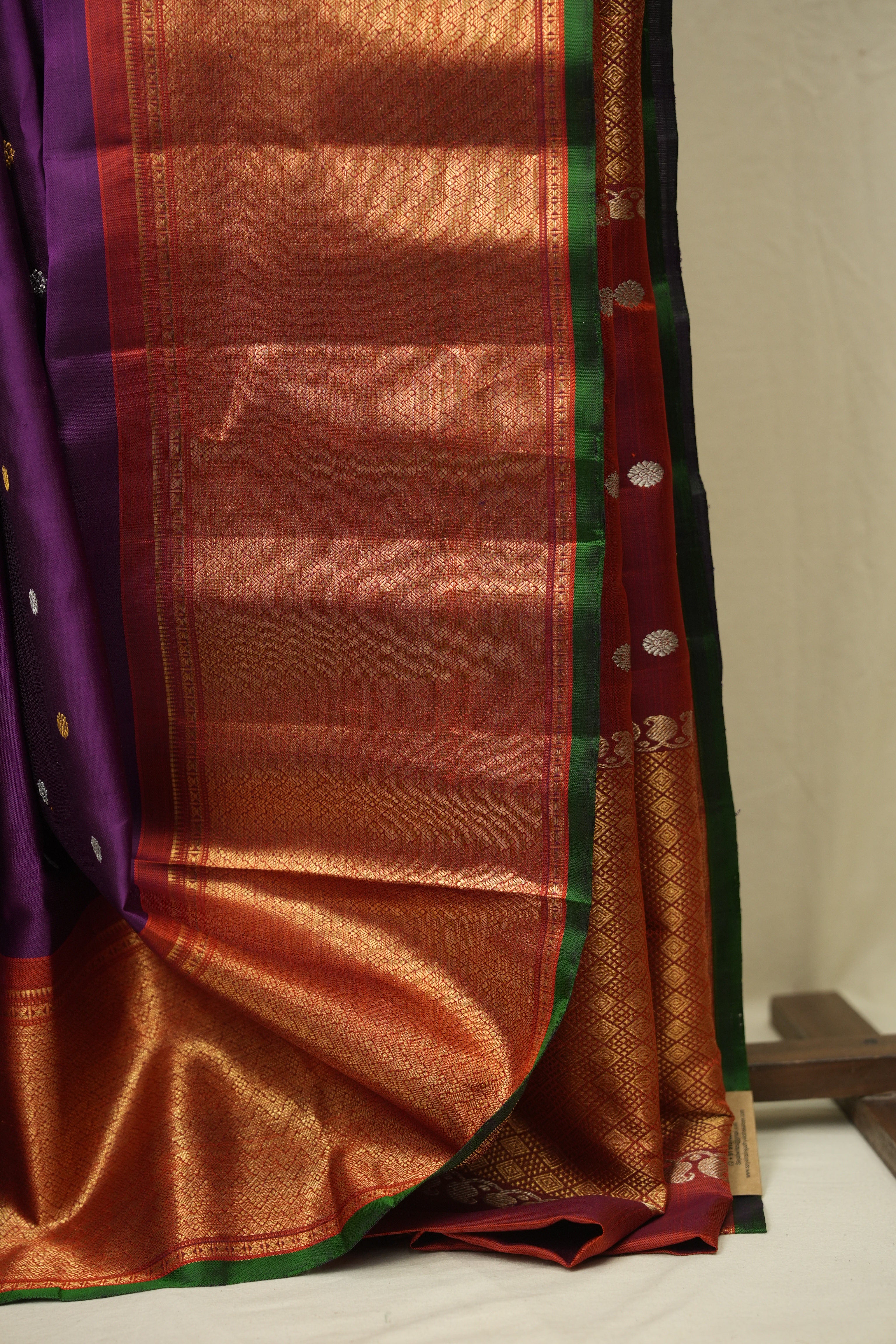 Purple Gadwal Silk Saree - SRPGSS650