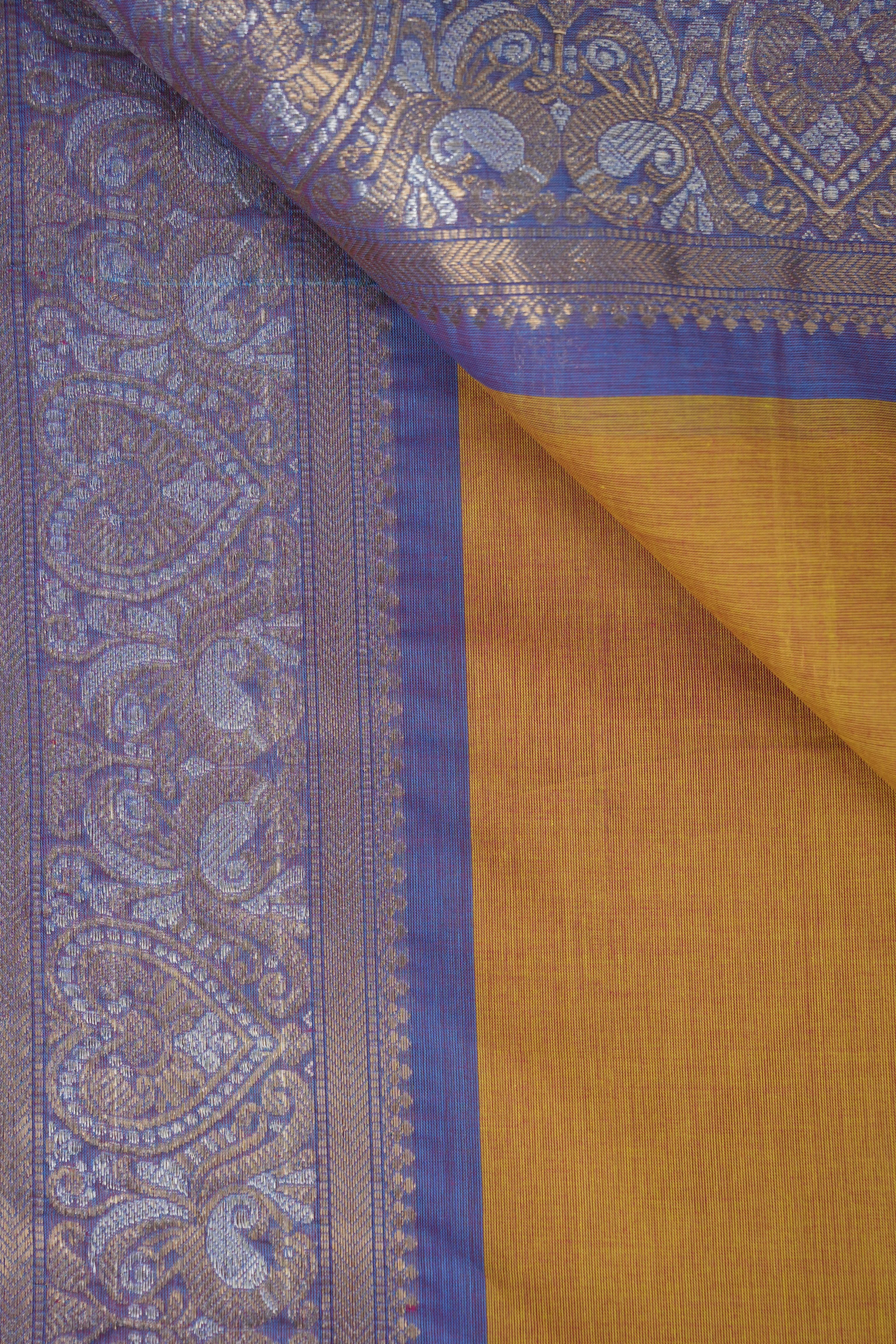 Orange Kanchi Cotton Saree - SROKCS1024
