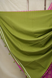 Cream Pink HBP Cotton Saree - SRCPCS3004