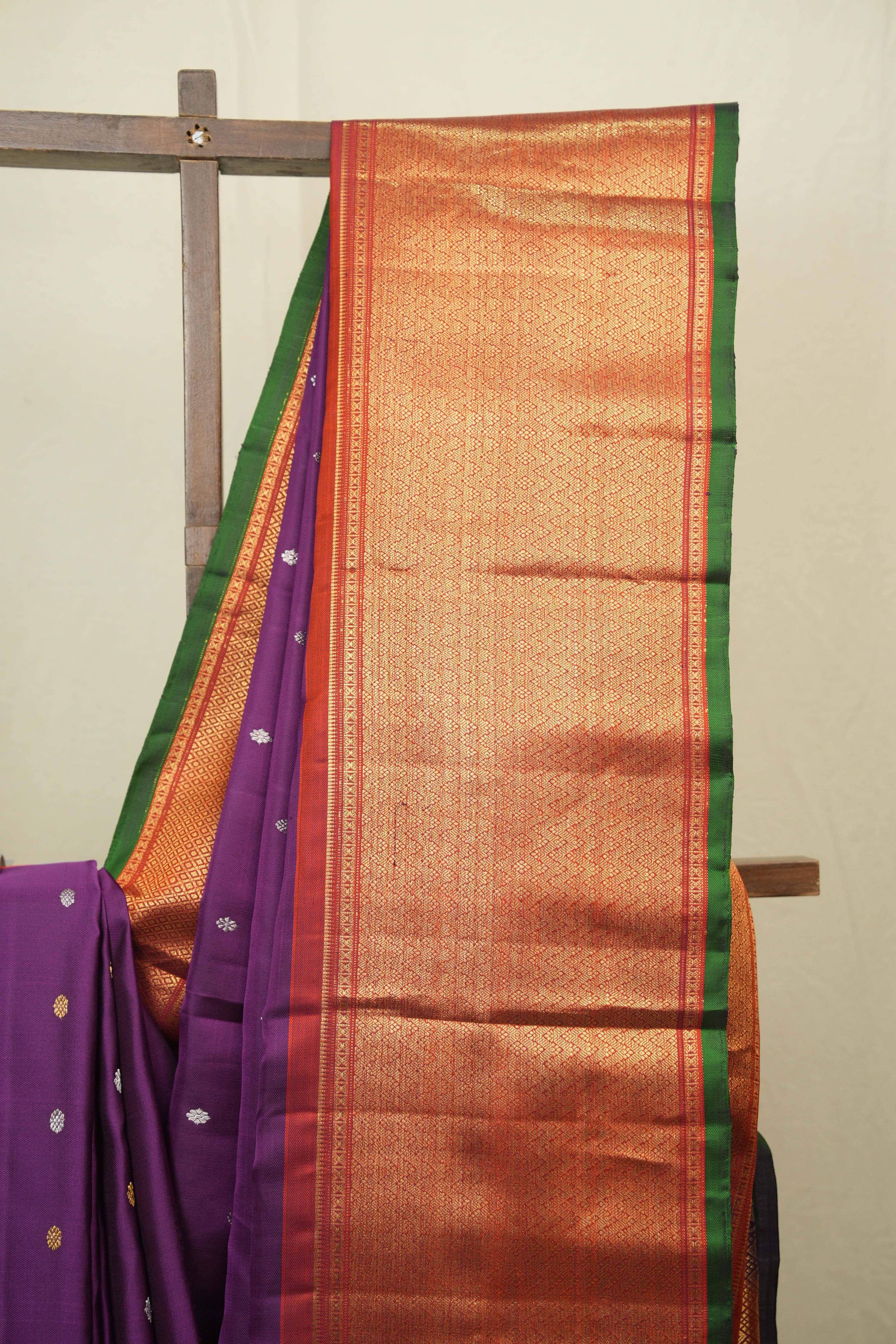 Purple Gadwal Silk Saree - SRPGSS650