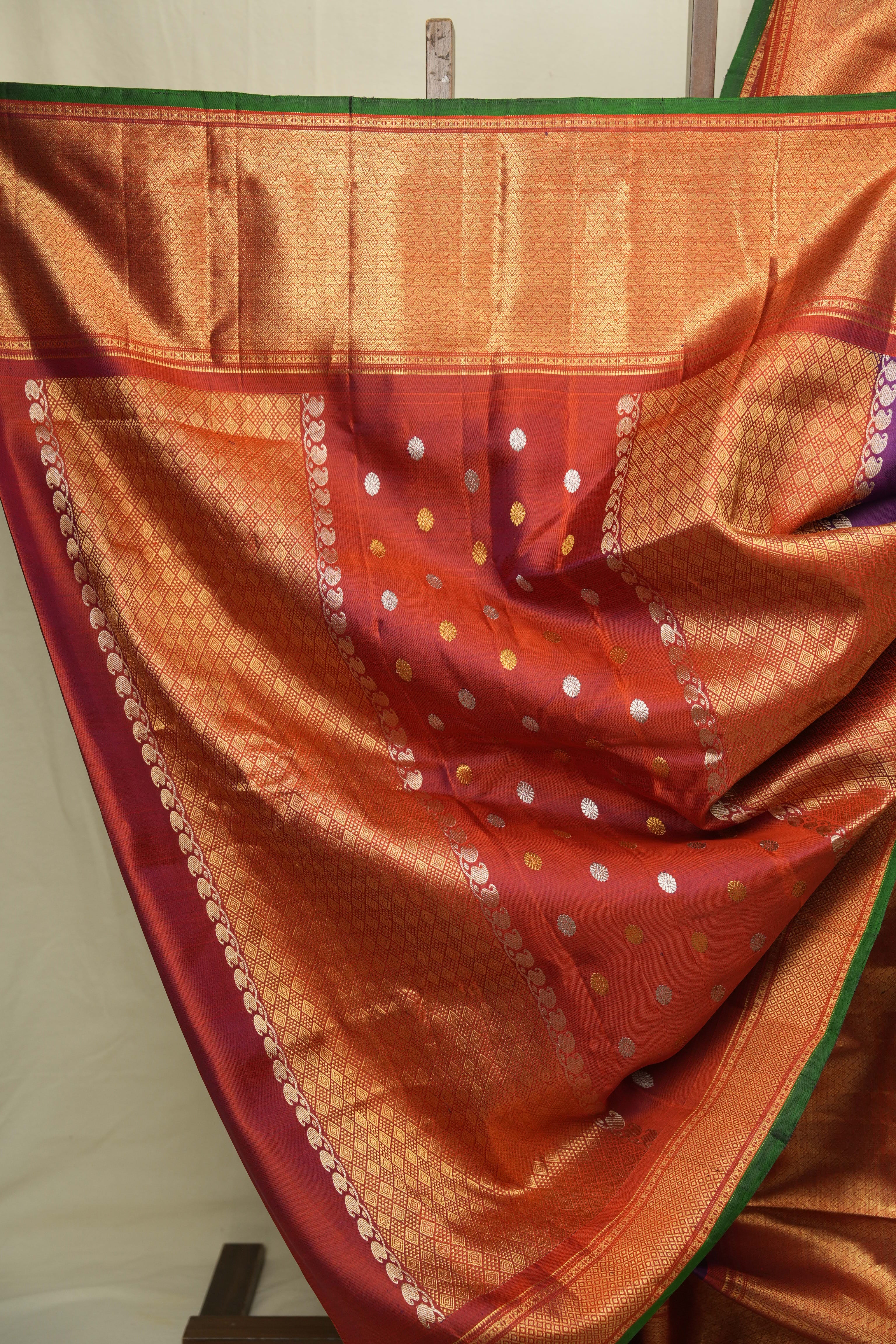 Purple Gadwal Silk Saree - SRPGSS650