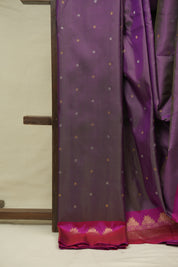 Dual Tone Purple Gadwal Silk Saree - SRDTPGSS652