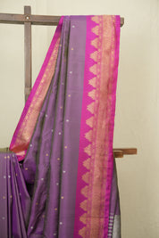 Dual Tone Purple Gadwal Silk Saree - SRDTPGSS652