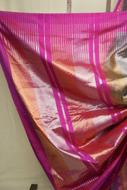 Dual Tone Purple Gadwal Silk Saree - SRDTPGSS652