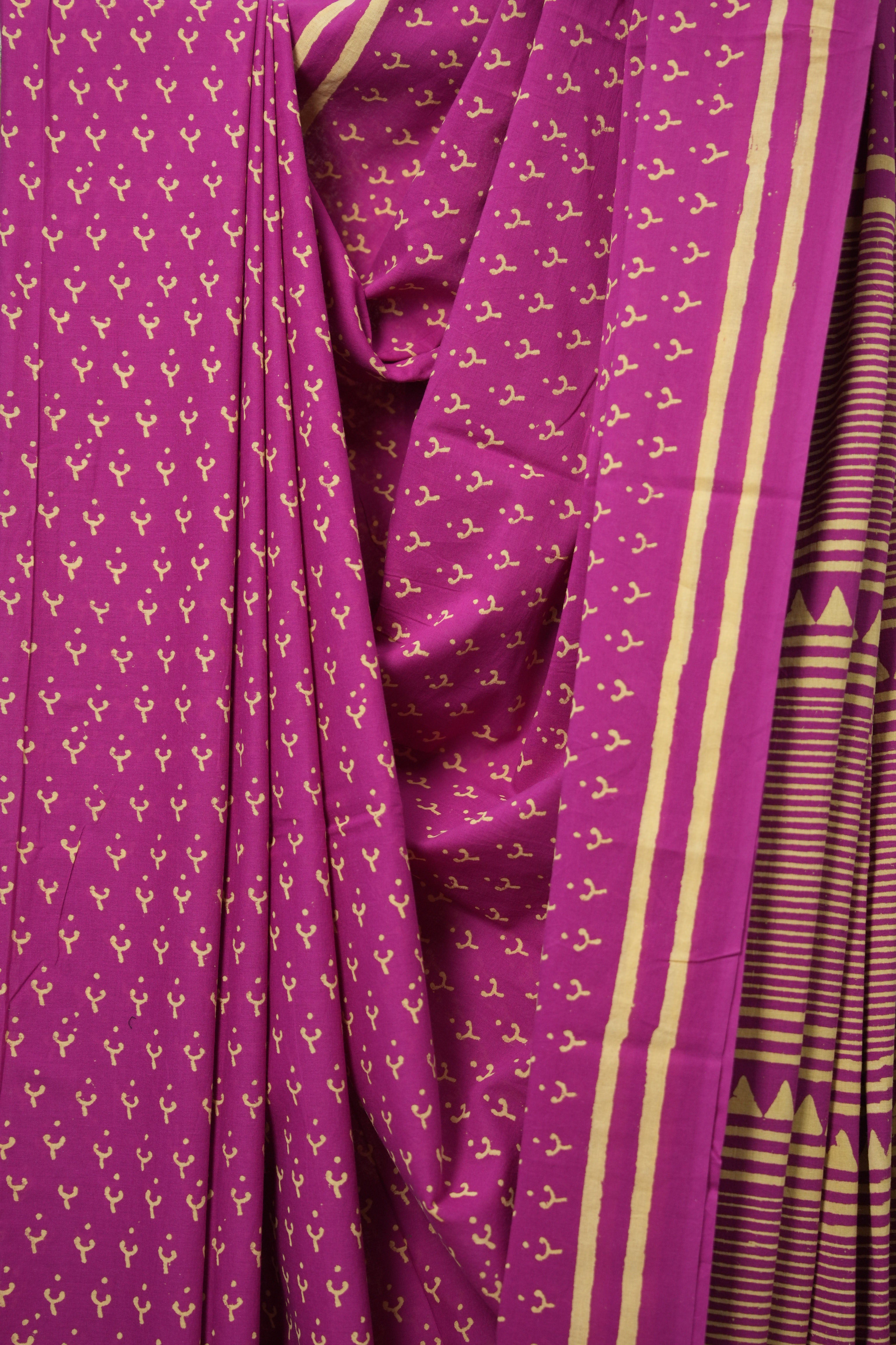 Rani Pink HBP Cotton Saree - SRRPCS3003