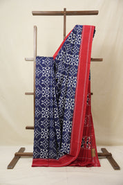 Navy Blue Pochampalli Cotton Ikat Saree - SRNBPCIS693