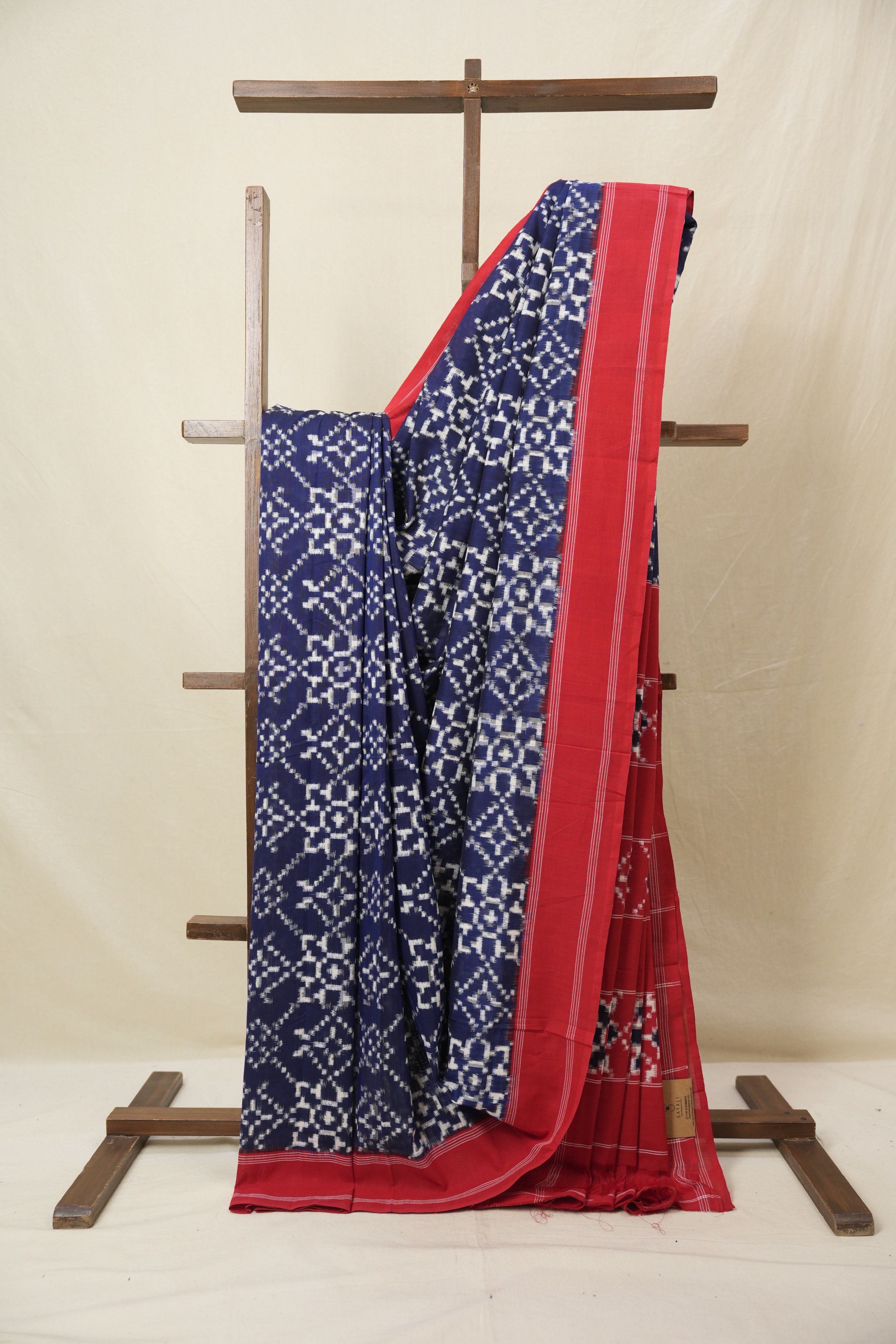Navy Blue Pochampalli Cotton Ikat Saree - SRNBPCIS693