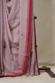 Lavender Pink Bengal Mul Cotton Saree - SRLPBMCS021
