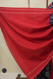 Navy Blue Pochampalli Cotton Ikat Saree - SRNBPCIS693