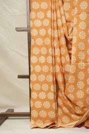 Orange HBP Cotton Saree - SROCS2998