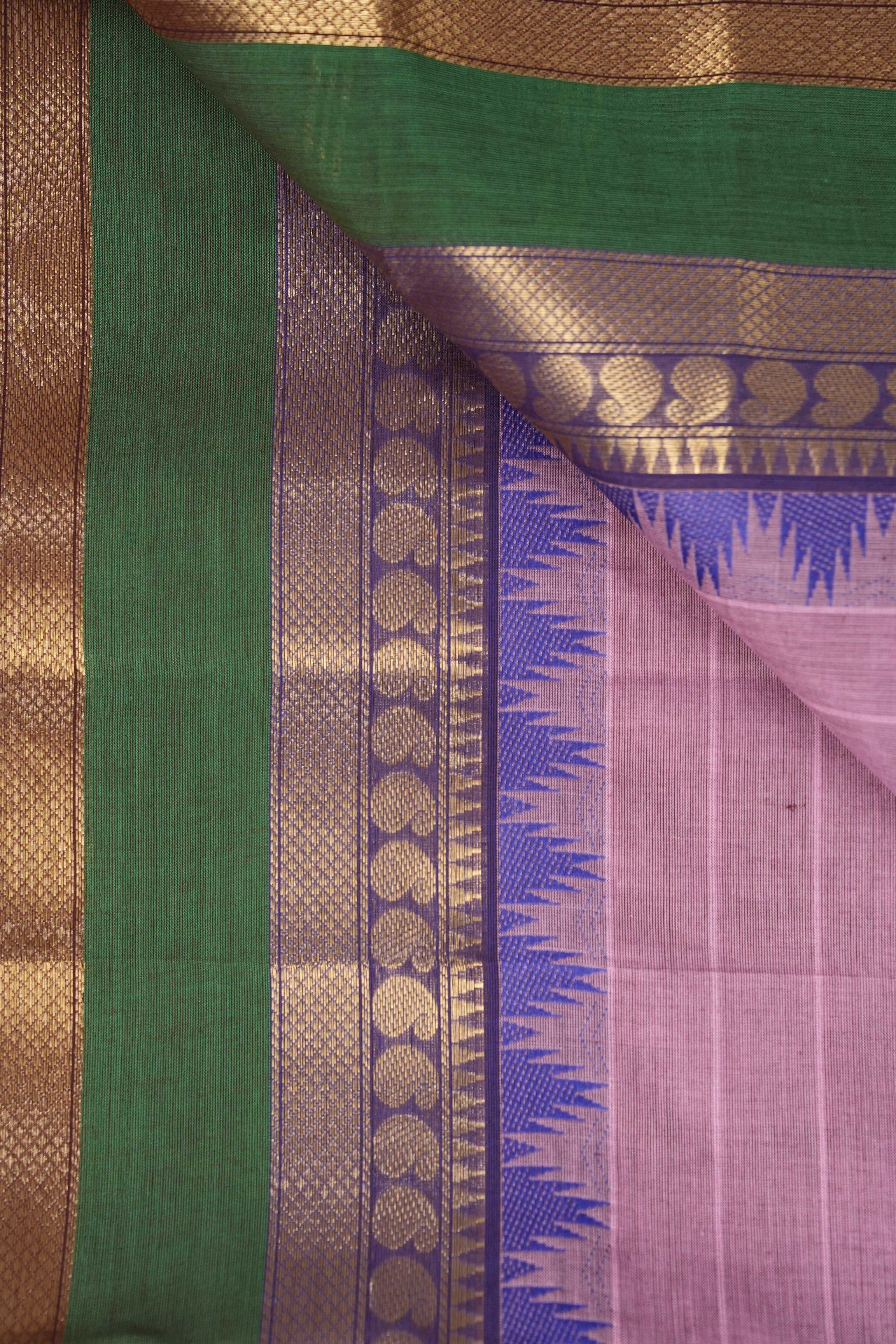 Mauve Kanchi Cotton Saree - SRMKCS1021