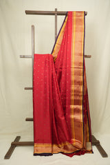 Red Gadwal Silk Saree - SRRGSS646