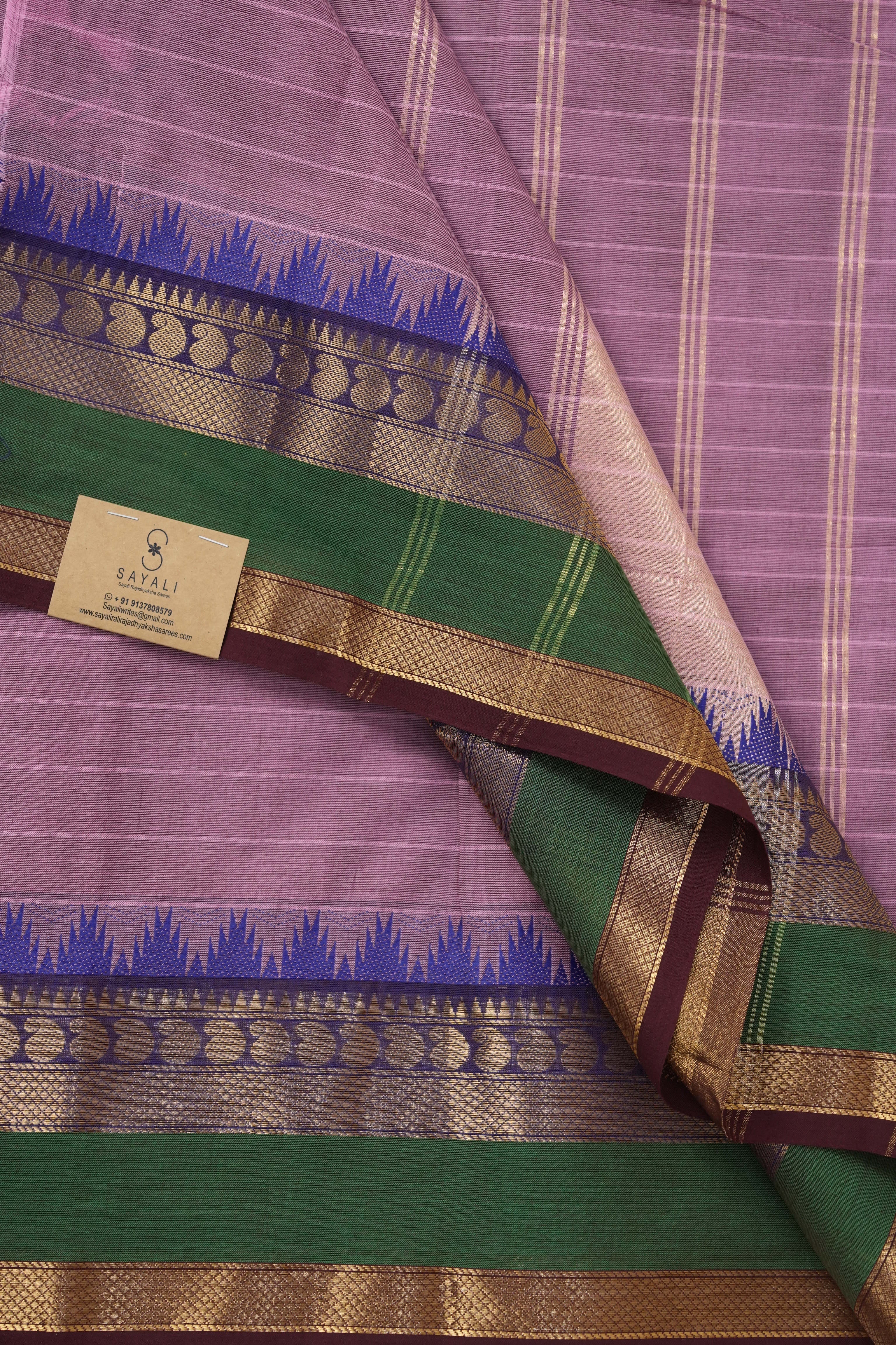 Mauve Kanchi Cotton Saree - SRMKCS1021
