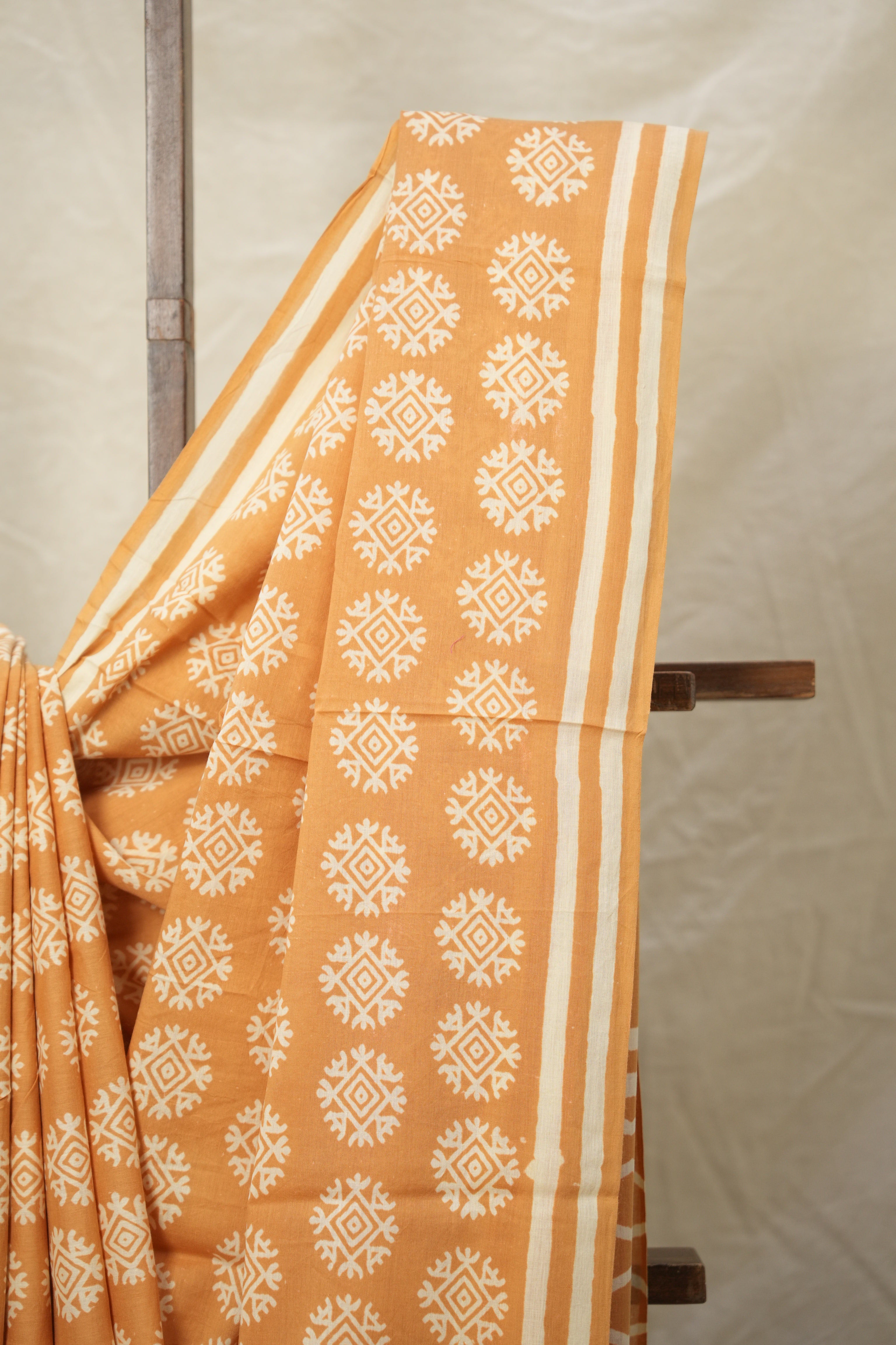 Orange HBP Cotton Saree - SROCS2998