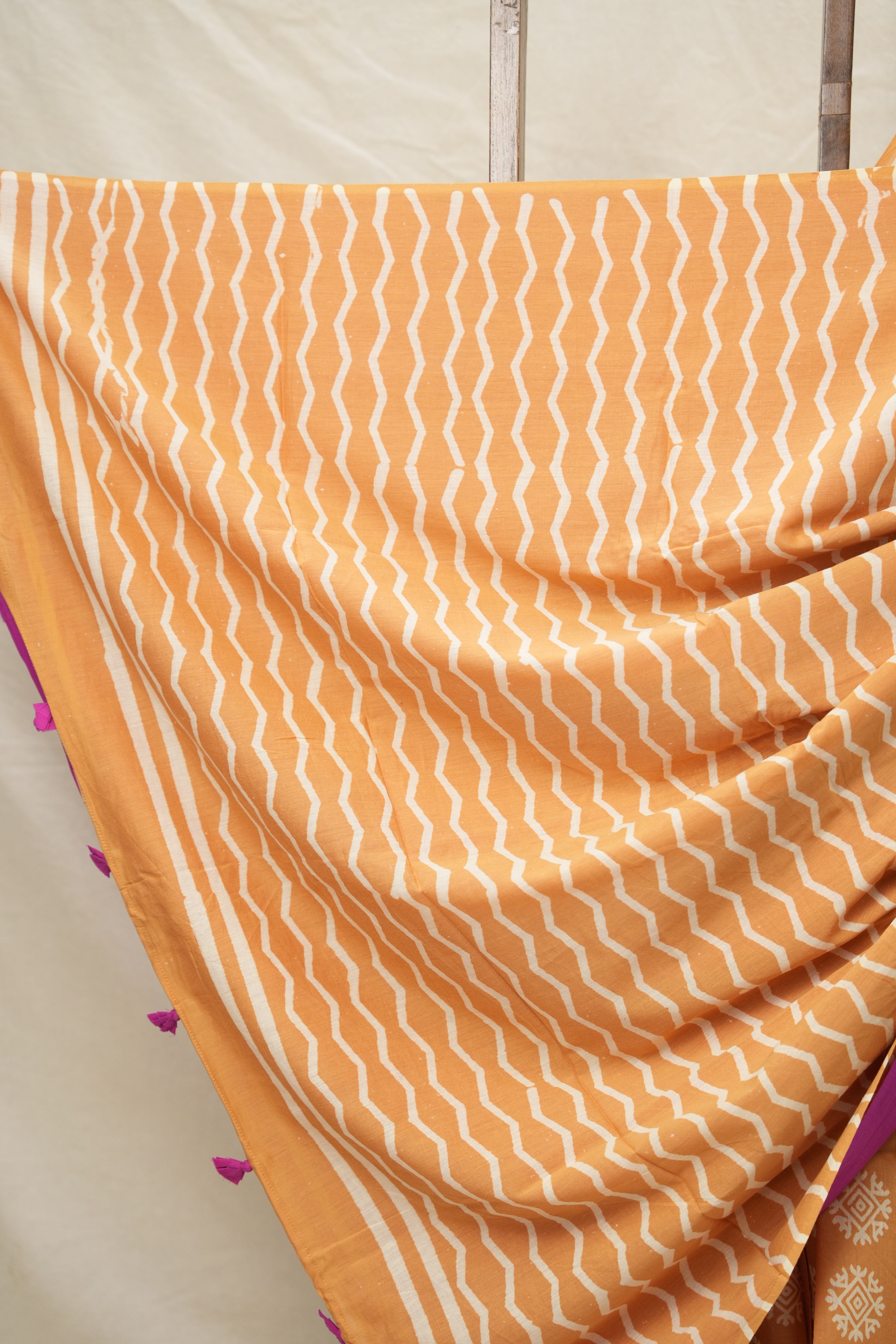 Orange HBP Cotton Saree - SROCS2998