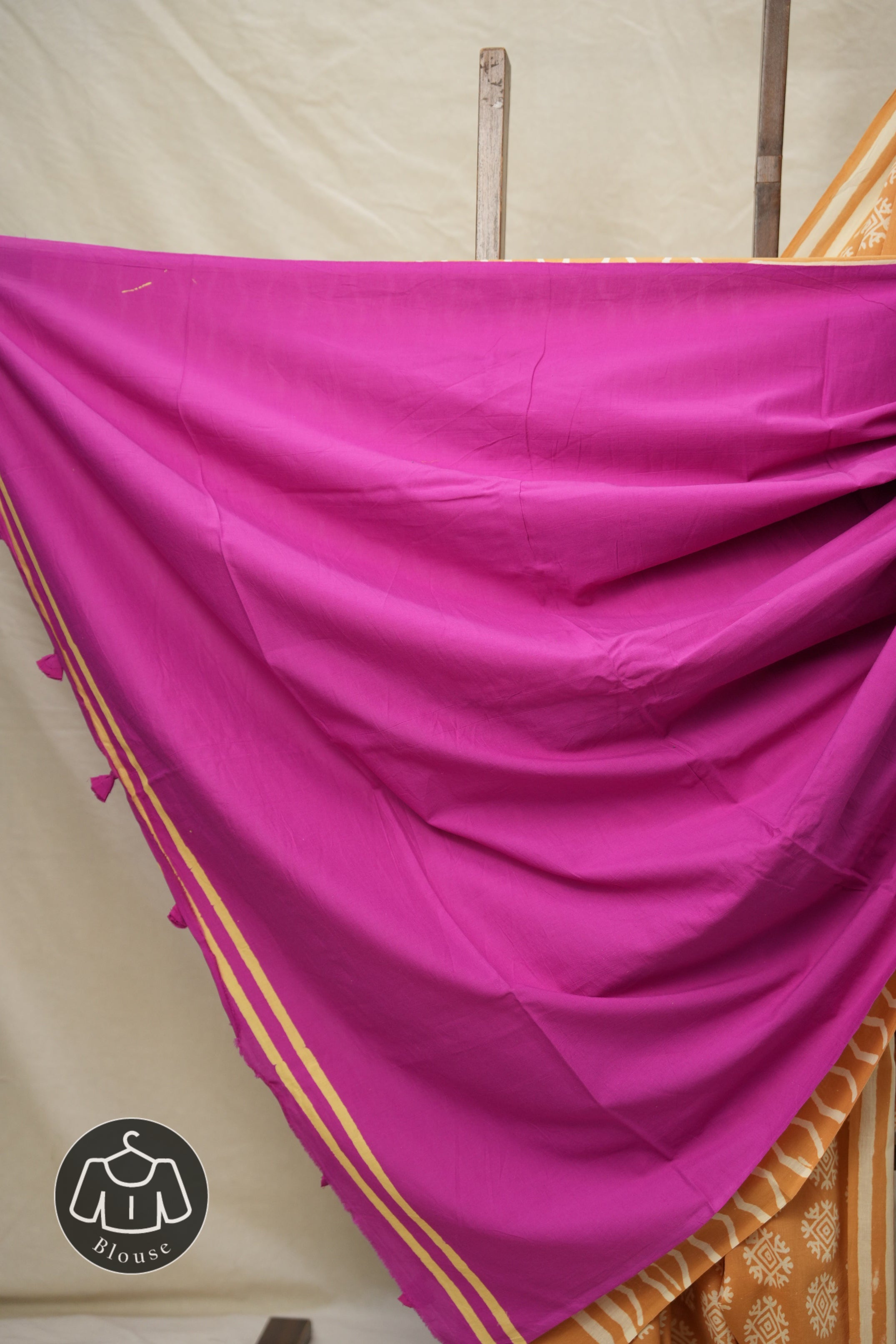 Orange HBP Cotton Saree - SROCS2998