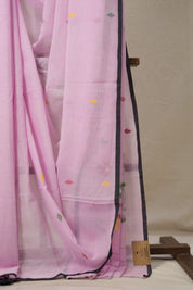 Pink Bengal Mul Cotton Saree - SRPBMCS019