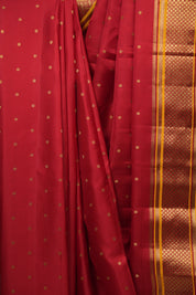 Red Gadwal Silk Saree - SRRGSS646