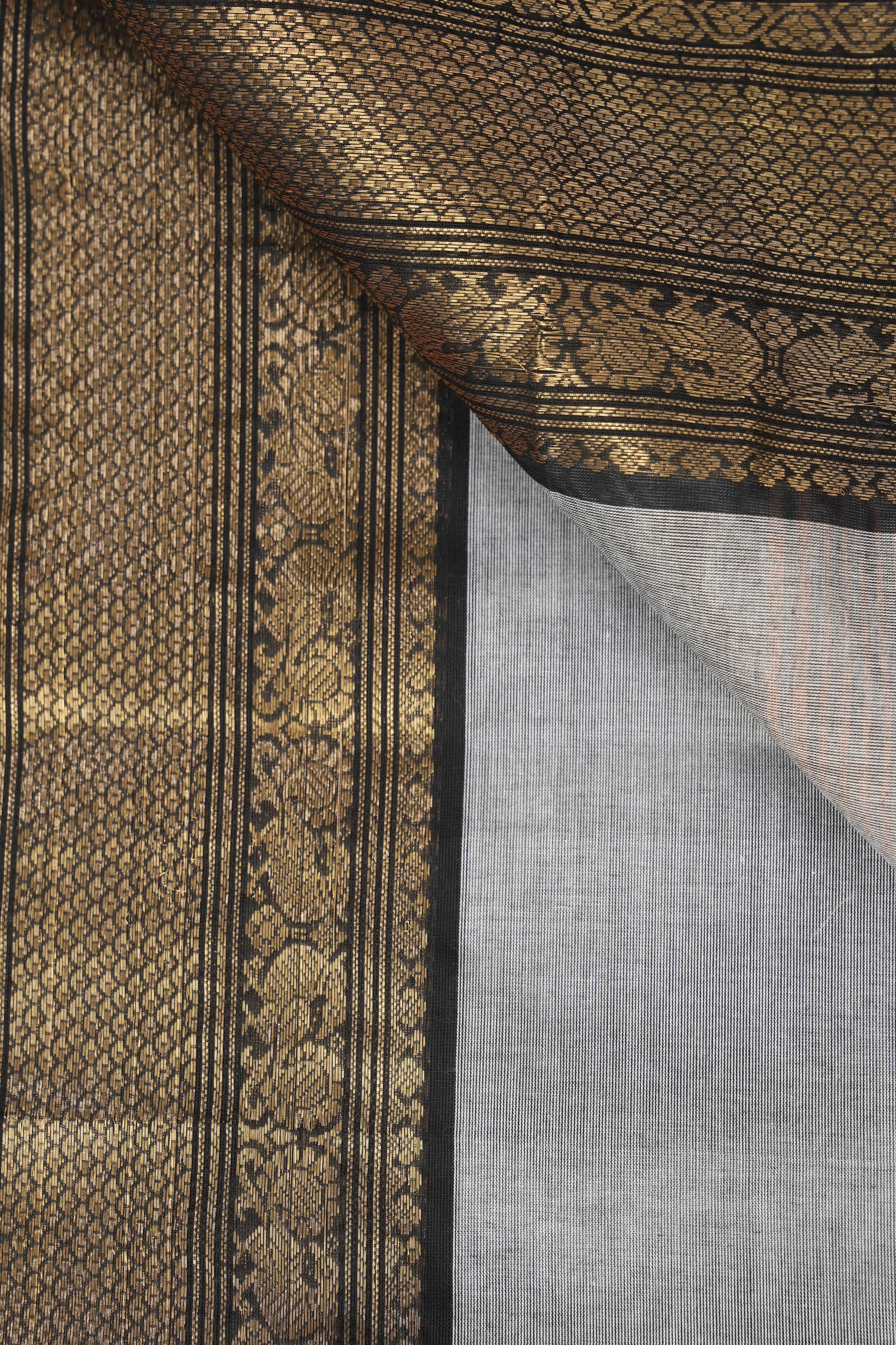 Grey Kanchi Cotton Saree - SRGKCS1018