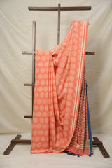 Peach HBP Cotton Saree - SRPCS2997
