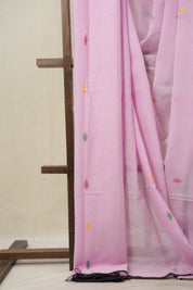 Pink Bengal Mul Cotton Saree - SRPBMCS019