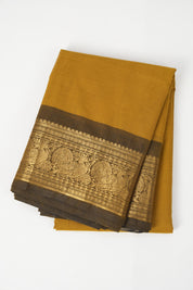 Turmeric Yellow Kanchi Cotton Saree - SRTYKCS1016