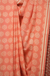 Peach HBP Cotton Saree - SRPCS2997