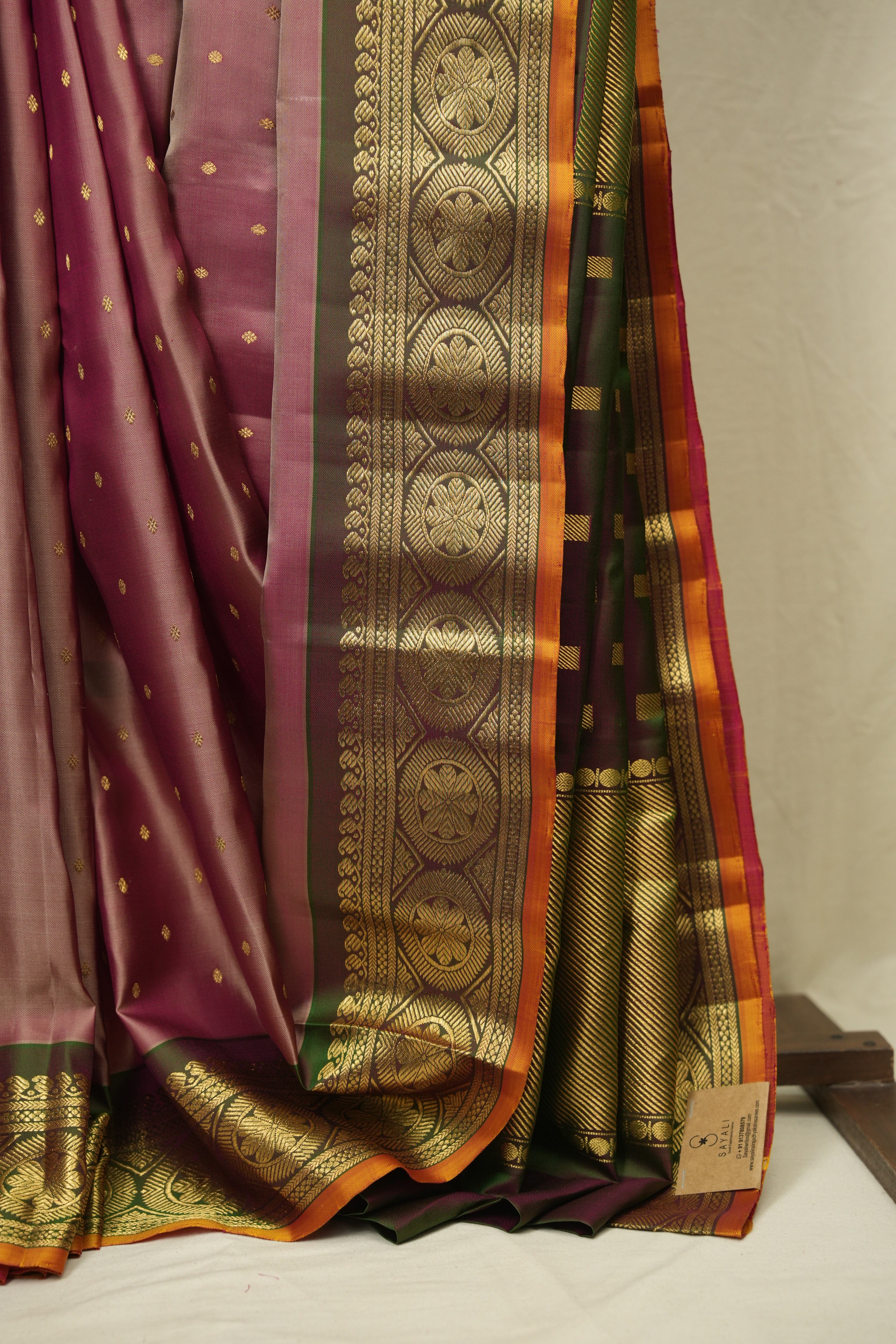 Peach Gadwal Silk Saree - SRPGSS654