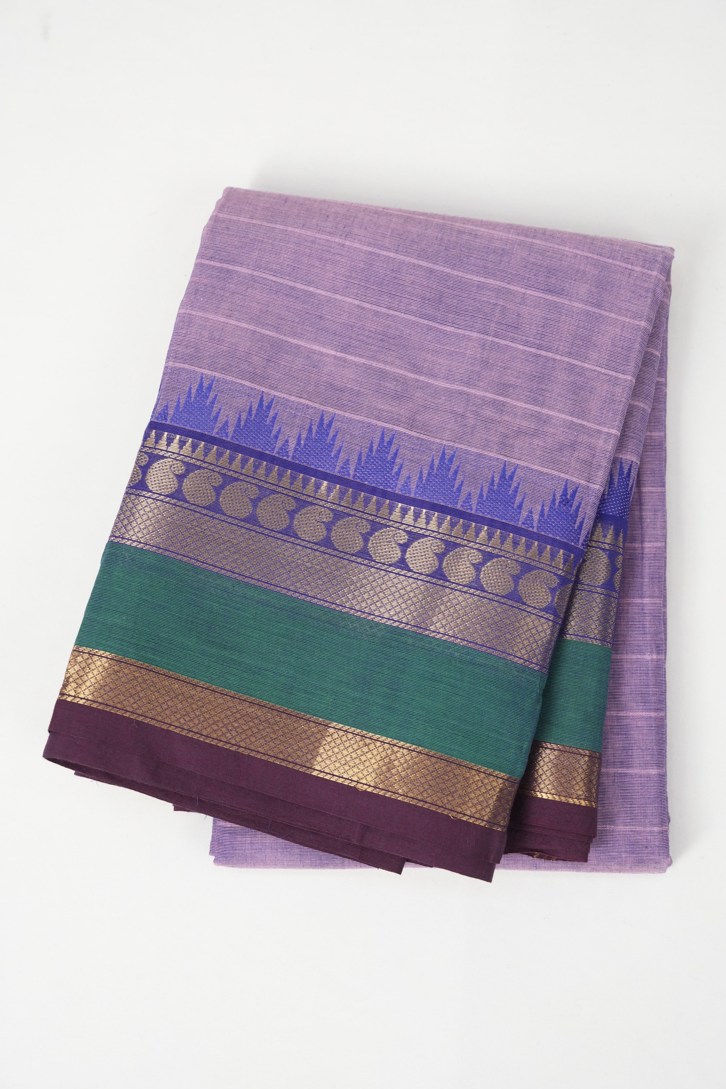 Lavender Kanchi Cotton Saree - SRLKCS1017