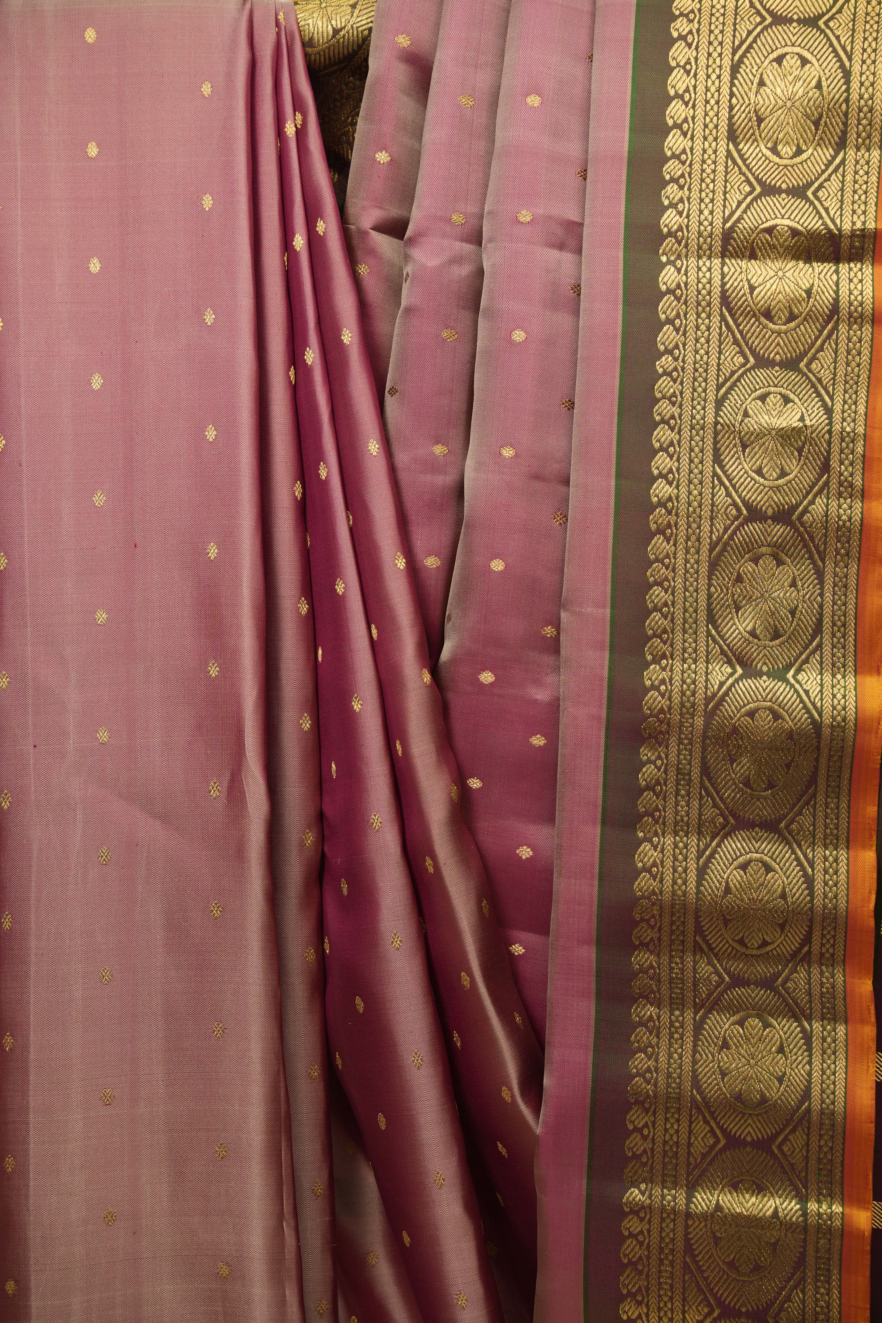 Peach Gadwal Silk Saree - SRPGSS654