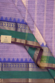 Lavender Kanchi Cotton Saree - SRLKCS1017