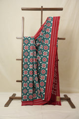 Green Pochampalli Cotton Ikat Saree - SRGPCIS694