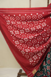 Green Pochampalli Cotton Ikat Saree - SRGPCIS694