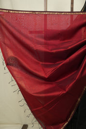 Black Maheshwari Saree - SRBMS1224