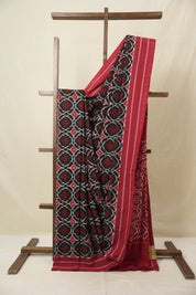 Black Pochampalli Cotton Ikat Saree - SRBPCIS677