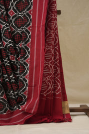 Black Pochampalli Cotton Ikat Saree - SRBPCIS677