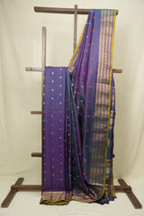 Dual Tone Peacock Green Gadwal Silk Saree - SRDTPGSS655