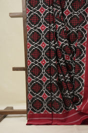 Black Pochampalli Cotton Ikat Saree - SRBPCIS677