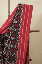 Black Pochampalli Cotton Ikat Saree - SRBPCIS677