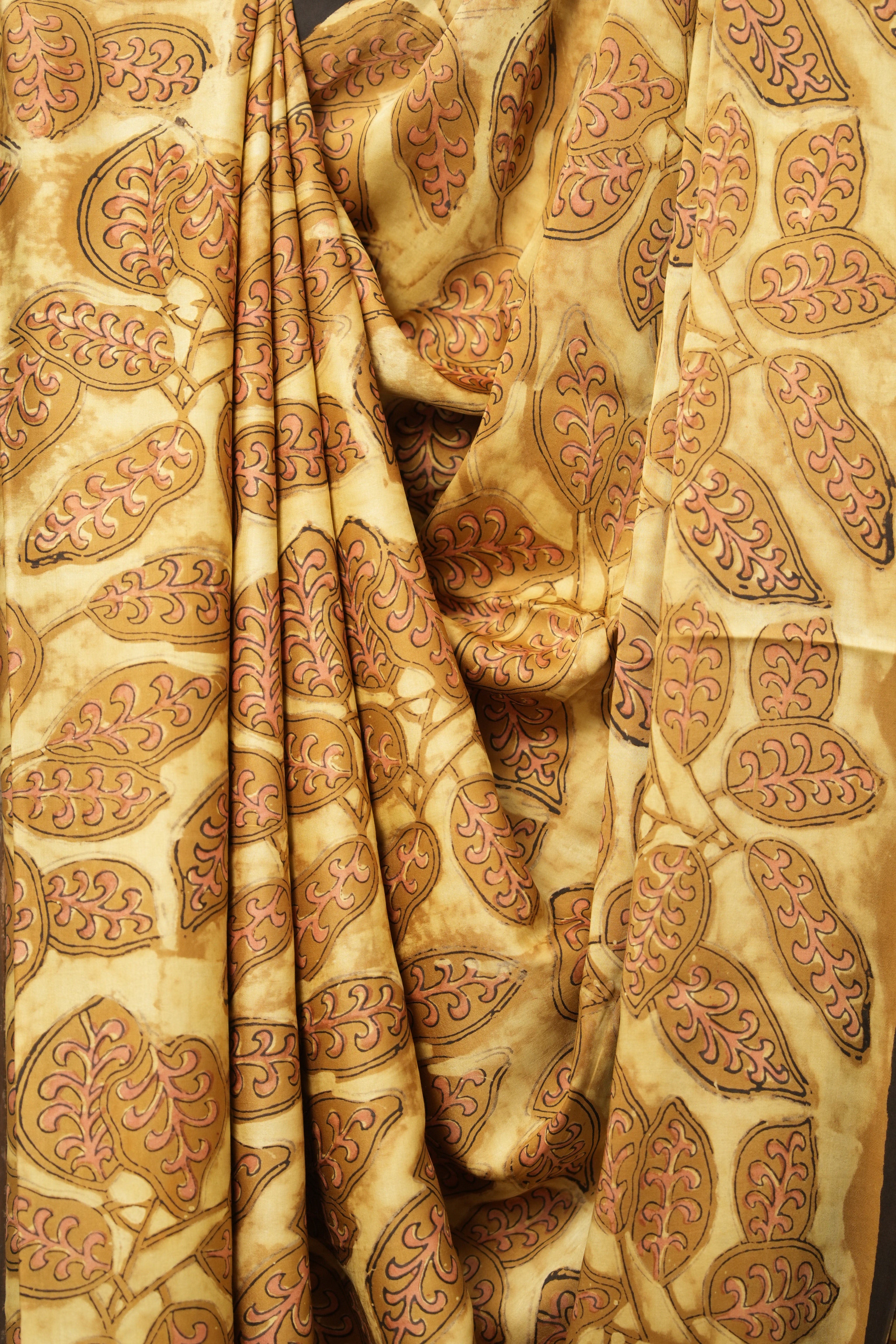 Brown Yellow HBP Modal Silk Saree - SRBYMSS432