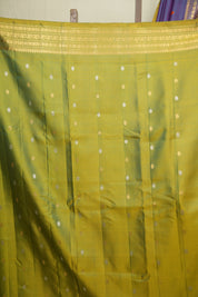 Dual Tone Peacock Green Gadwal Silk Saree - SRDTPGSS655