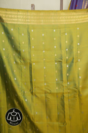 Dual Tone Peacock Green Gadwal Silk Saree - SRDTPGSS655