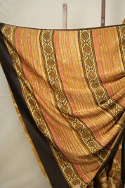 Brown Yellow HBP Modal Silk Saree - SRBYMSS432